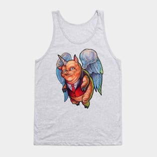 Flying Business Pig Tank Top